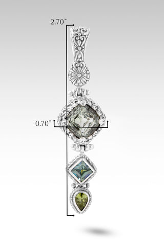 Glory To U Alone Pendant™ in Prasiolite, Peridot & Bali Crush™ Mystic Topaz