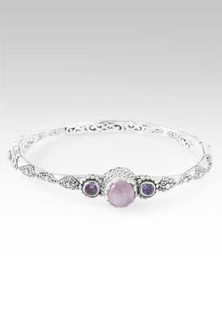 Our Hope & Faith Bangle Bracelet™ in Kunzite & English Tearose™ Mystic Topaz 6.5