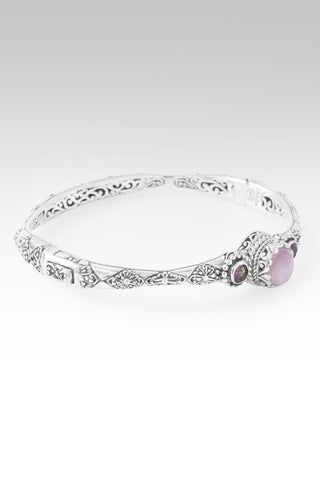 Our Hope & Faith Bangle Bracelet™ in Kunzite & English Tearose™ Mystic Topaz 6.5