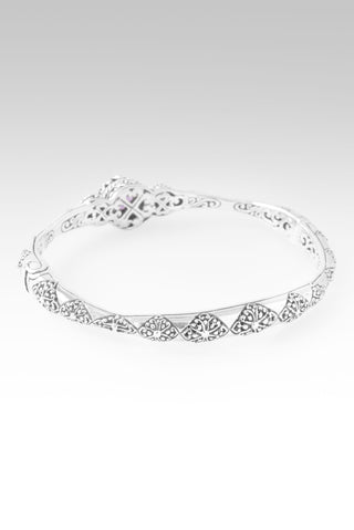 Our Hope & Faith Bangle Bracelet™ in Odyssey Rose™ Mystic Quartz & Rhodolite Garnet 6.5
