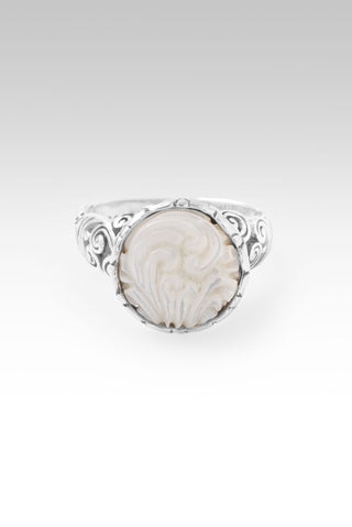 Peace Given Ring™ in White Mother of Pearl 5