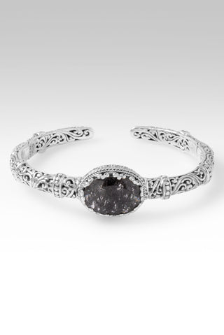 Spirit of Living God Cuff Bracelet™ in Black Tourmalinated Quartz 6.25 / Tree Of Life / Black Tourmalinated Quartz