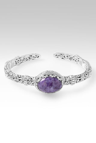 Spirit of Living God Cuff Bracelet™ in Charoite 6.25 / Tree Of Life / Charoite