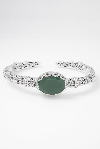 Spirit of Living God Cuff Bracelet™ in Green Quartz 6.25 / Tree Of Life / Green Quartz