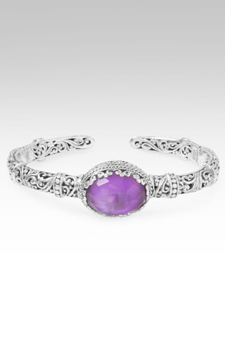 Spirit of Living God Cuff Bracelet™ in Purple Mother Of Pearl Quartz 6.25 / Tree Of Life / Purple Mother Of Pearl Quartz Triplet
