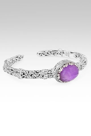 Spirit of Living God Cuff Bracelet™ in Purple Mother Of Pearl Quartz 6.25 / Tree Of Life / Purple Mother Of Pearl Quartz Triplet