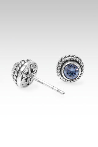 4mm Signature Stud Earrings™ in Celestial Blue™ Mystic Moissanite - Stud - only found at SARDA™