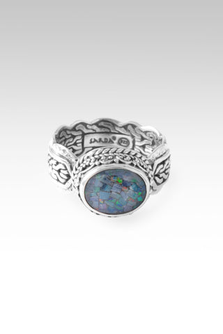 U Say I Am More Ring™ in Australian Opal Mosaic & Quartz