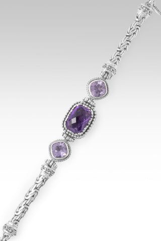 I Am a Miracle Bracelet™ in Amethyst & Rose De France Amethyst 6.75 - 7.5