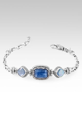 I Am a Miracle Bracelet™ in Blue Kyanite & Blue Quartz Mother of Pearl 6.75 - 7.5