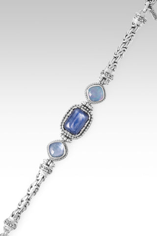 I Am a Miracle Bracelet™ in Blue Kyanite & Blue Quartz Mother of Pearl 6.75 - 7.5