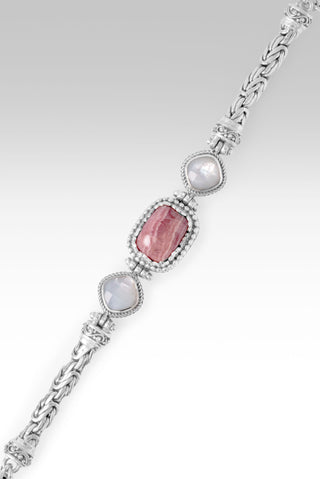 I Am a Miracle Bracelet™ in Rhodochrosite & White Mother of Pearl 6.75 - 7.5