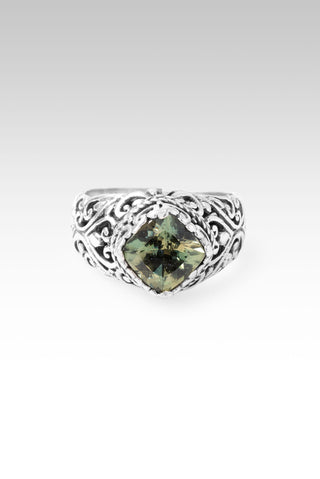 I Am Not My Mistakes Ring™ in Madagascar Green Apatite 5
