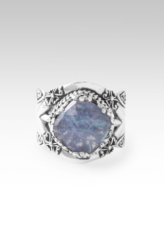 Praying for Power Revealed Ring™ in Tanzanite Mother of Pearl Quartz 5