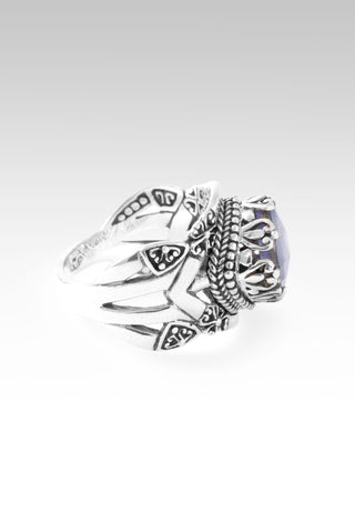 Praying for Power Revealed Ring™ in Tanzanite Mother of Pearl Quartz 5