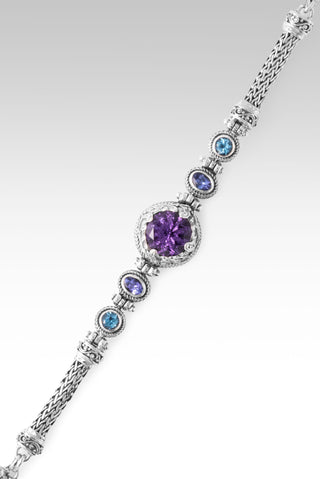 Rich in Jesus Bracelet™ in Amethyst, Tanzanite & Swiss Blue Topaz 6.5 - 7.25