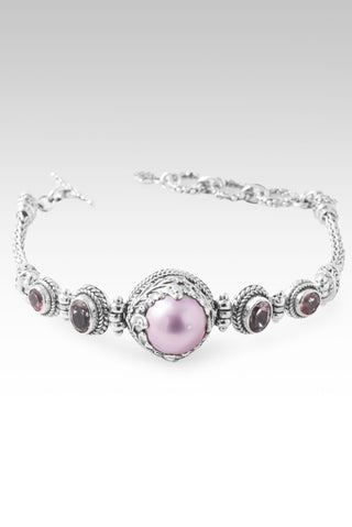 Rich in Jesus Bracelet™ in Pink Mabe Pearl, J P Topaz™ Mystic Topaz & Pale Plum™ Mystic Topaz 6.5 - 7.25
