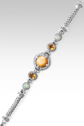 Rich in Jesus Bracelet™ in Yellow Mother of Pearl, Citrine & Ethiopian Opal 6.5 - 7.25