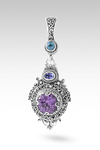 Safe With Him Pendant™ in Amethyst, Tanzanite & Swiss Blue Topaz