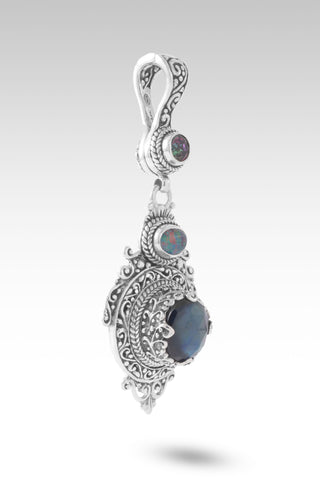 Safe With Him Pendant™ in Black Onyx Mother of Pearl Quartz, Australian Opal & Odyssey Green™ Mystic Topaz