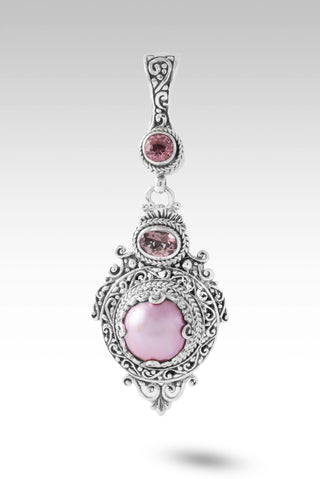 Safe With Him Pendant™ in Pink Mabe Pearl, J P Topaz™ Mystic Topaz & Pale Plum™ Mystic Topaz