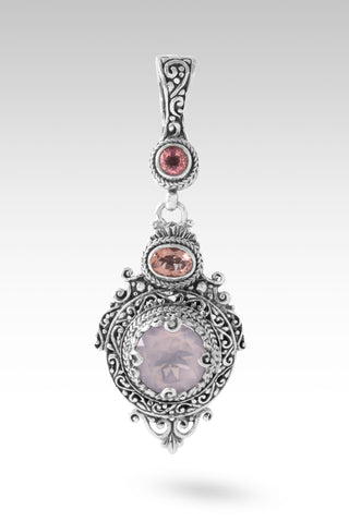 Safe With Him Pendant™ in Cloud Pink Rose Quartz, Always True Rose™ Mystic Quartz & Pale Plum™ Mystic Topaz