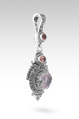 Safe With Him Pendant™ in Cloud Pink Rose Quartz, Always True Rose™ Mystic Quartz & Pale Plum™ Mystic Topaz
