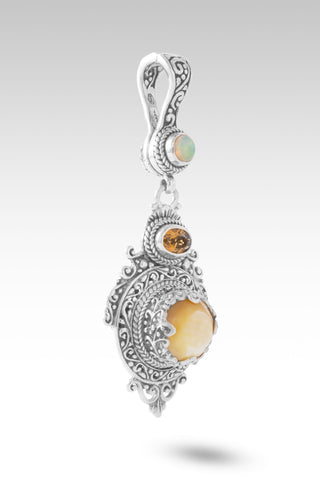 Safe With Him Pendant™ in Yellow Mother of Pearl, Citrine & Ethiopian Opal