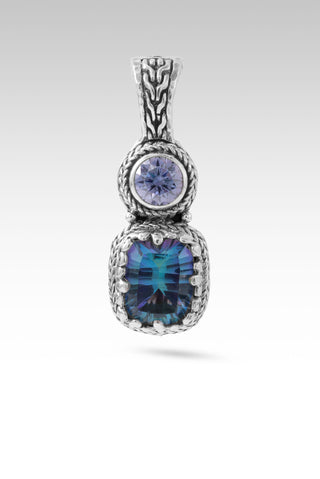 Leads to U Pendant™ in True Picasso™ Mystic Quartz & Celestial Blue™ Mystic Moissanite