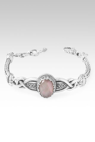 Not My Battle Bracelet™ in Rainbow Champagne Mother of Pearl Quartz 6.5 - 7.25
