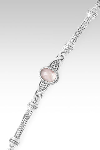 Not My Battle Bracelet™ in Rainbow Champagne Mother of Pearl Quartz 6.5 - 7.25