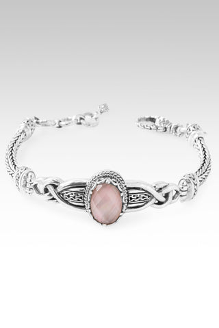 Not My Battle Bracelet™ in Rose Quartz Mother of Pearl 6.5 - 7.25