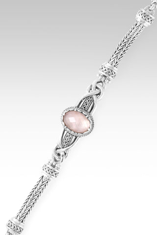 Not My Battle Bracelet™ in Rose Quartz Mother of Pearl 6.5 - 7.25