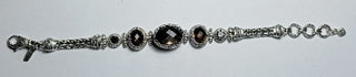 Never Alone Bracelet™ in Golden Sunstone, Smoky Quartz & Odyssey Black Knight™ Mystic Quartz 6.5 - 7.25