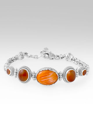 Never Alone Bracelet™ in Orange Spiny Oyster & Carnelian 6.5 - 7.25