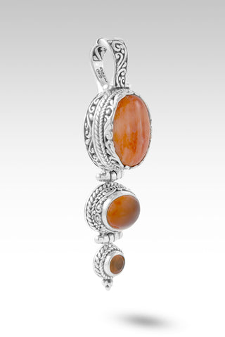 Never Forgotten Pendant™ in Orange Spiny Oyster & Carnelian