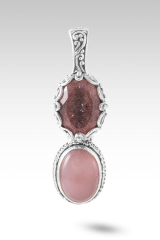 Nothing U Can't Do Pendant™ in Strawberry Quartz & Ballet Blush Quartz
