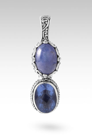 Nothing U Can't Do Pendant™ in Tanzanite & Blue Violet Fluorite