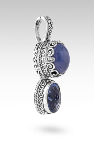 Nothing U Can't Do Pendant™ in Tanzanite & Blue Violet Fluorite