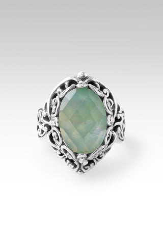 Nothing Stops U Ring™ in Sea Green Chalcedony Mother of Pearl Quartz 5