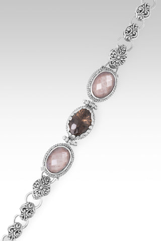 Who I Belong To Bracelet™ in Smoky Quartz & Celestial Coated Champagne Moonstone 6.5 - 7.25