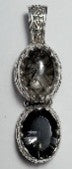 Who's Name is Highest Pendant™ in Black Tourmalinated Quartz & Heather Grey™ Mystic Quartz