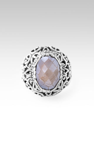 Who He Is Ring™ in Celestial Coated Champagne Moonstone 5