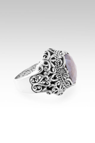 Who He Is Ring™ in Celestial Coated Champagne Moonstone 5
