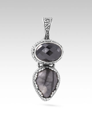 Stronger Together Pendant™ in Black Spinel & Picasso Jasper