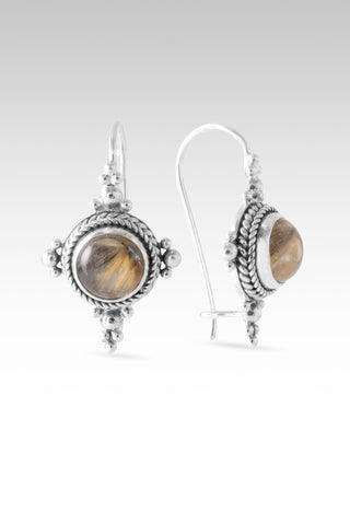 Worlds in His Hands Earrings™ in Copper & Gold Rutilated Quartz Jawan Bead / Copper & Gold Rutilated Quartz