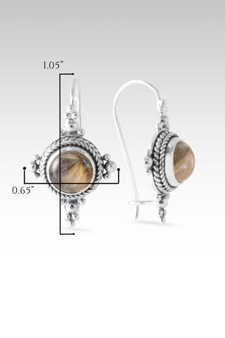 Worlds in His Hands Earrings™ in Copper & Gold Rutilated Quartz Jawan Bead / Copper & Gold Rutilated Quartz