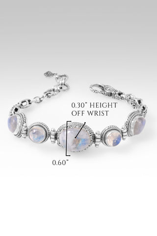 World Breaks, He Mends Bracelet™ in Rainbow Moonstone 6.75 - 7.5 / Tree Of Life / Rainbow Moonstone