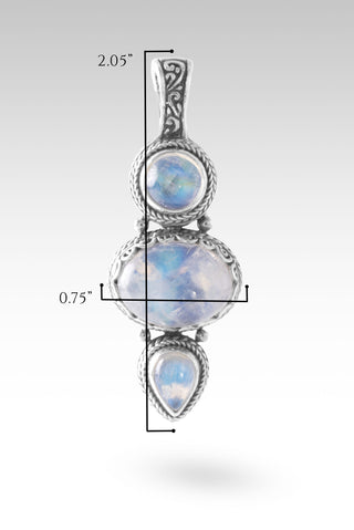 World Breaks, He Mends Pendant™ in Rainbow Moonstone Tree Of Life / Rainbow Moonstone, D31 Magnet