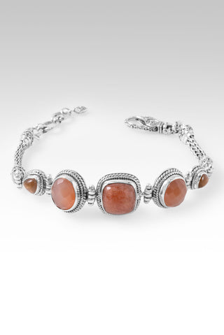 I Surrender All Bracelet™ in Peach Sunstone, Orange Moonstone & Sunstone 6.75 - 7.5